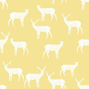 deer // pastel yellow fabric baby nursery animals deer andrea lauren fabric
