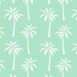 palm tree // palm tree fabric tropical mint fabric palm prints andrea lauren design andrea lauren fabric
