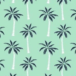 palm tree // mint and navy palms fabric andrea lauren design palm prints tropical andrea lauren