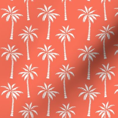 palm trees // palm tree fabric orange coral tropical palm print andrea lauren summer fabric