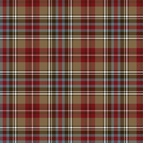 Stewart / Stuart tartan #2, 7" weathered