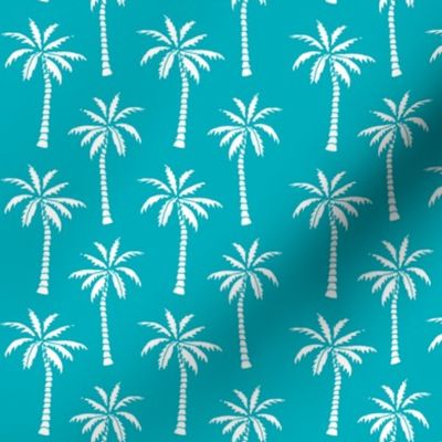 palm tree // turquoise palms print tropical palm print andrea lauren turquoise fabric