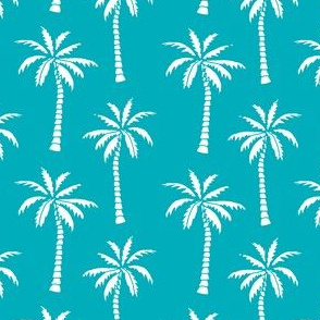 palm tree // turquoise palms print tropical palm print andrea lauren turquoise fabric