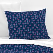 palm tree // pink and navy palms fabric tropical palms print andrea lauren design palm tropicals