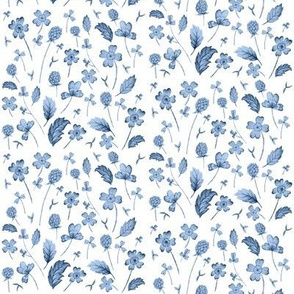 Wildflower Blue and White