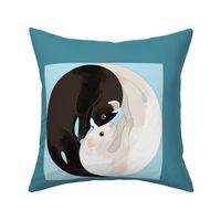 Yin Yang Ferret for Pillow
