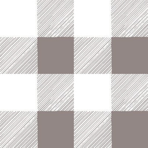 HandDrawn White and Gray BuffaloCheck