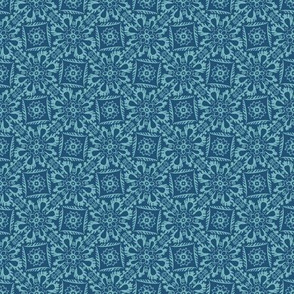 Off Kilter Square Damask (blue)