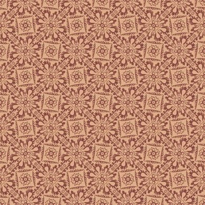 Off Kilter Square Damask (brown)