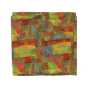 Patchwork Paint - red green yellow