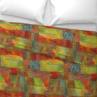 Patchwork Paint - red green yellow