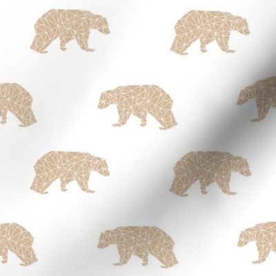 geo bear // bear khaki bear fabric andrea lauren nursery baby design 