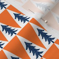 trees // orange and navy blue tree fabric nursery baby design baby fabric andrea lauren fabric