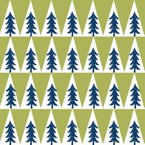 camping trees // lime green and navy tree fabric nursery baby boy design andrea lauren fabric