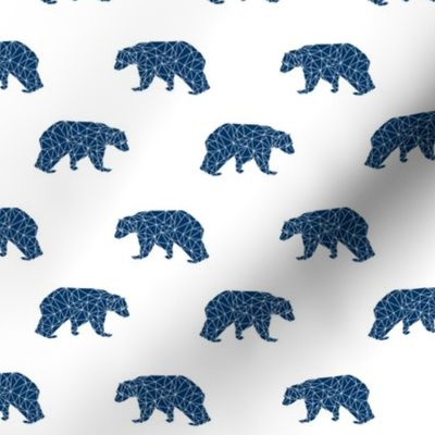 geo bear // navy blue bear fabric nursery bear design baby boy fabric andrea lauren design