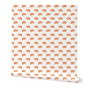 geo bear // orange bear fabric andrea lauren design geometric bear design andrea lauren nursery fabric