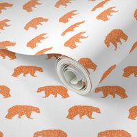 geo bear // orange bear fabric andrea lauren design geometric bear design andrea lauren nursery fabric