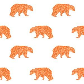 geo bear // orange bear fabric andrea lauren design geometric bear design andrea lauren nursery fabric