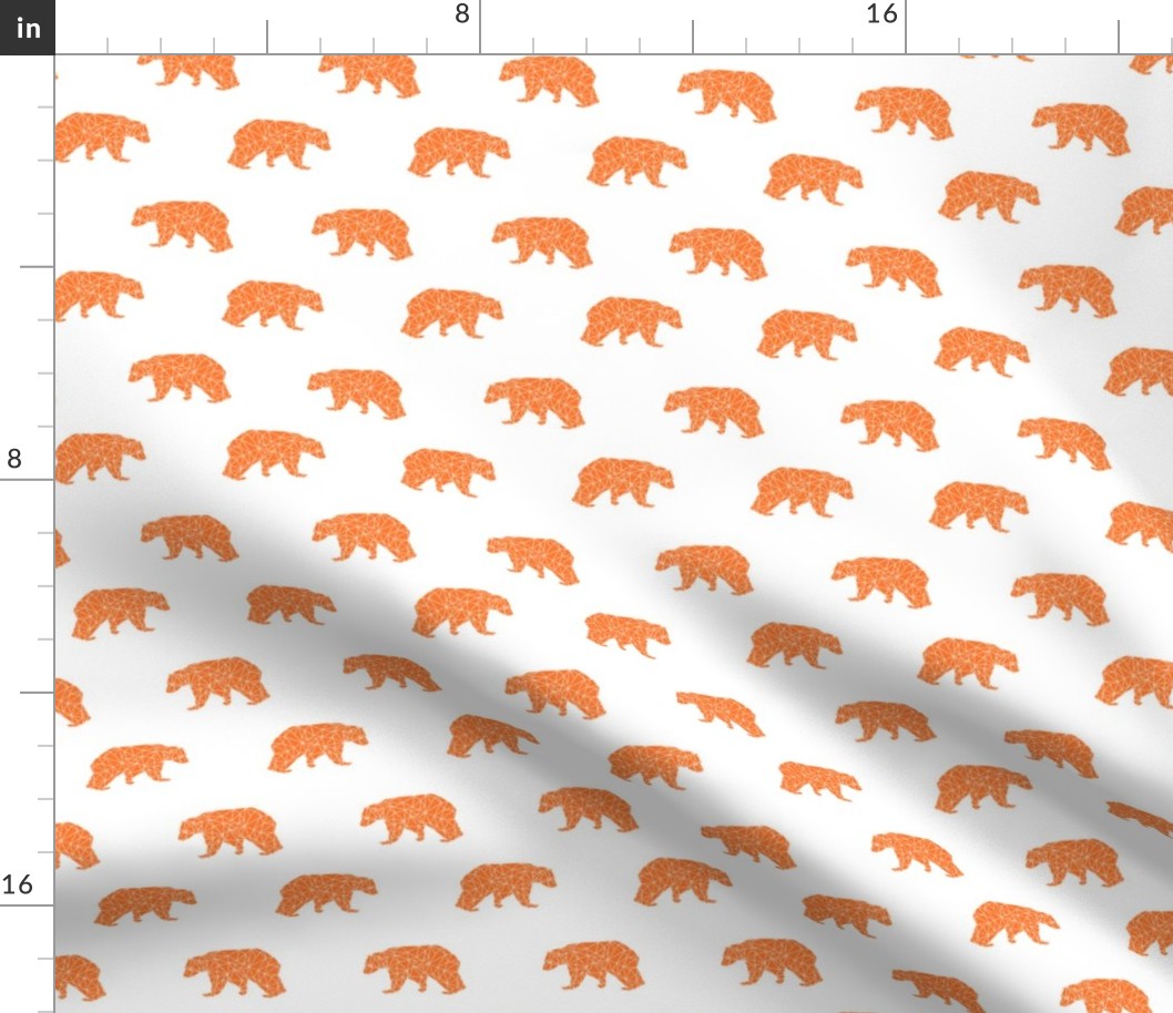 geo bear // orange bear fabric andrea lauren design geometric bear design andrea lauren nursery fabric