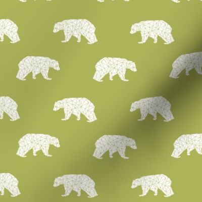 bear // lime green bear fabric andrea lauren design geometric bear fabric nursery lime green design