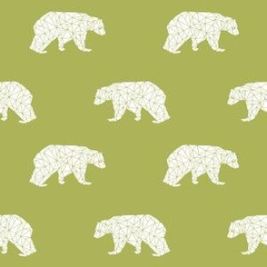 bear // lime green bear fabric andrea lauren design geometric bear fabric nursery lime green design