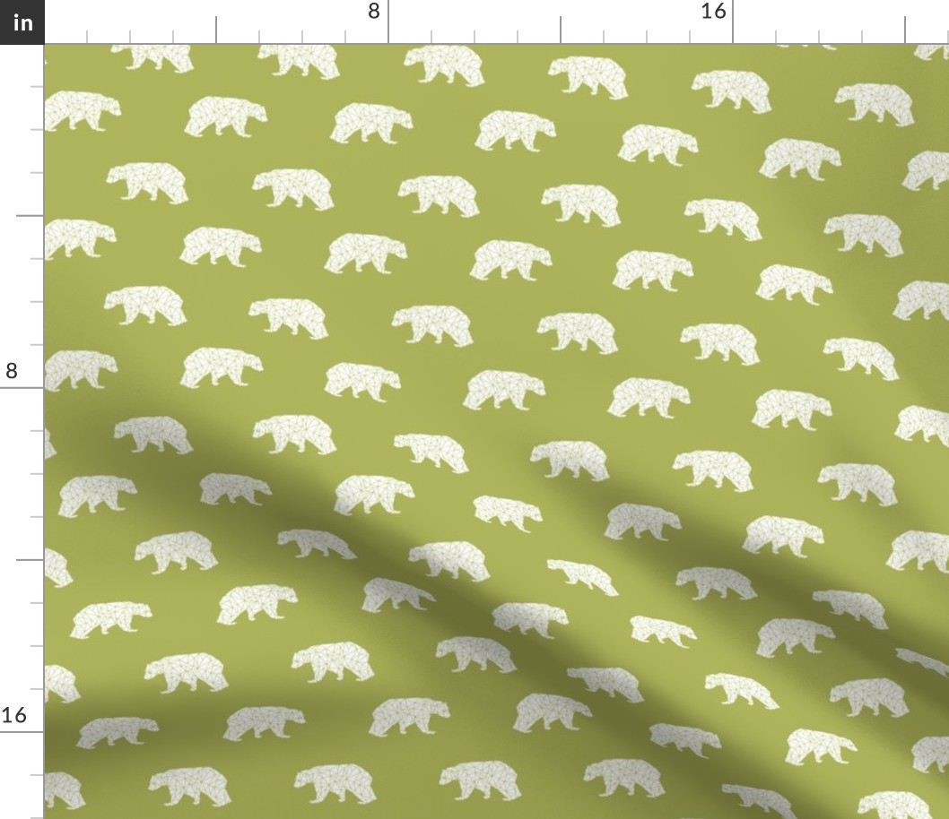 bear // lime green bear fabric andrea lauren design geometric bear fabric nursery lime green design