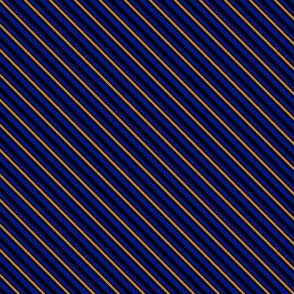 Diagonal Stripes - Blue and Bronze