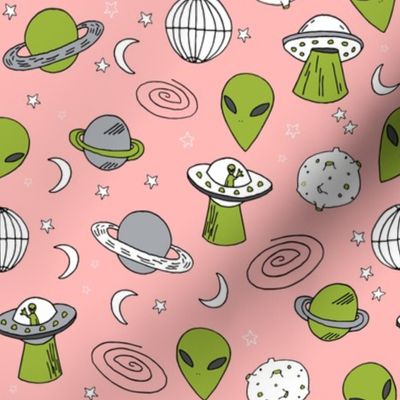 ufos // ufo fabric 90s alien design 90s fabric aliens andrea lauren fabric 80s 90s fabrics planets space