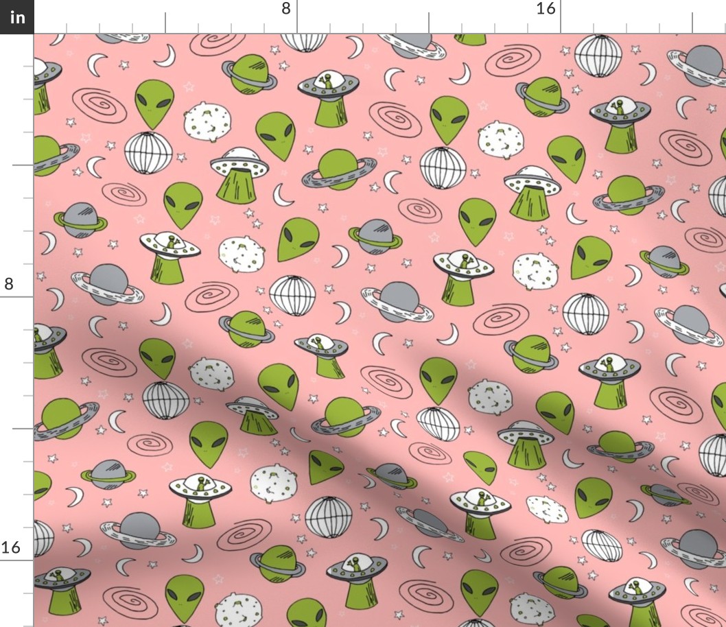 ufos // ufo fabric 90s alien design 90s fabric aliens andrea lauren fabric 80s 90s fabrics planets space