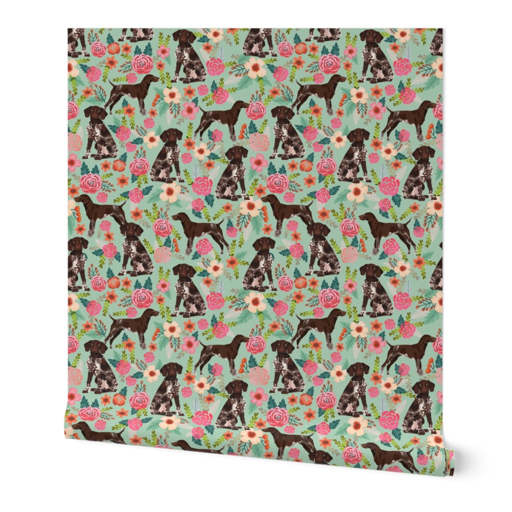 german shorthaired pointer floral fabric cute dogs design dog floral fabric