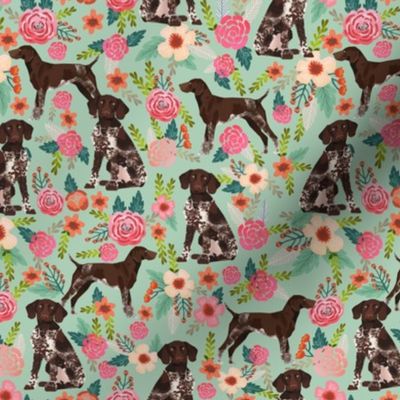 german shorthaired pointer floral fabric cute dogs design dog floral fabric