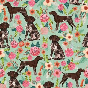 german shorthaired pointer floral fabric cute dogs design dog floral fabric