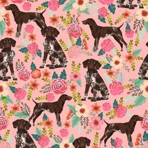 german shorthaired pointer floral pink dogs fabric cute floral design for pointer owners