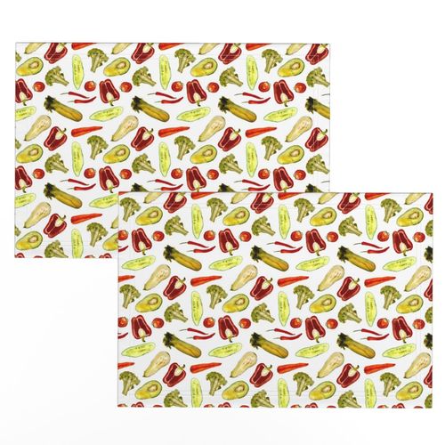 Watercolor vegetarian pattern