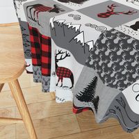 Buffalo plaid patchwork faux quilt - 24 inch repeat 