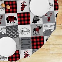 Buffalo plaid patchwork faux quilt - 24 inch repeat 