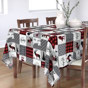 Buffalo plaid patchwork faux quilt - 24 inch repeat 