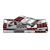 Buffalo plaid patchwork faux quilt - 24 inch repeat 