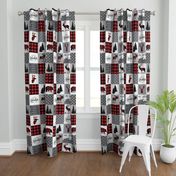 Buffalo plaid patchwork faux quilt - 24 inch repeat 