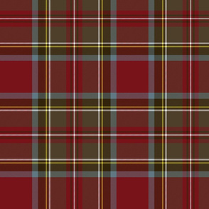 Stewart / Stuart tartan #3, 10" weathered muted colors