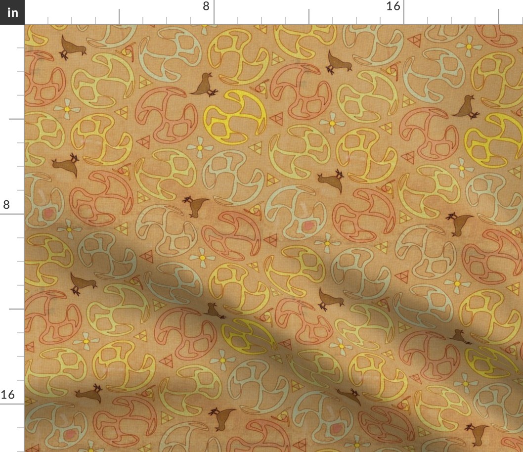 Bird Motif - Peach Papyrus  ©2011  