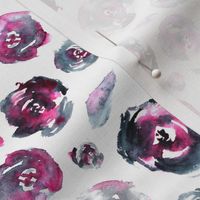 Watercolor flowers (lilac and indigo)