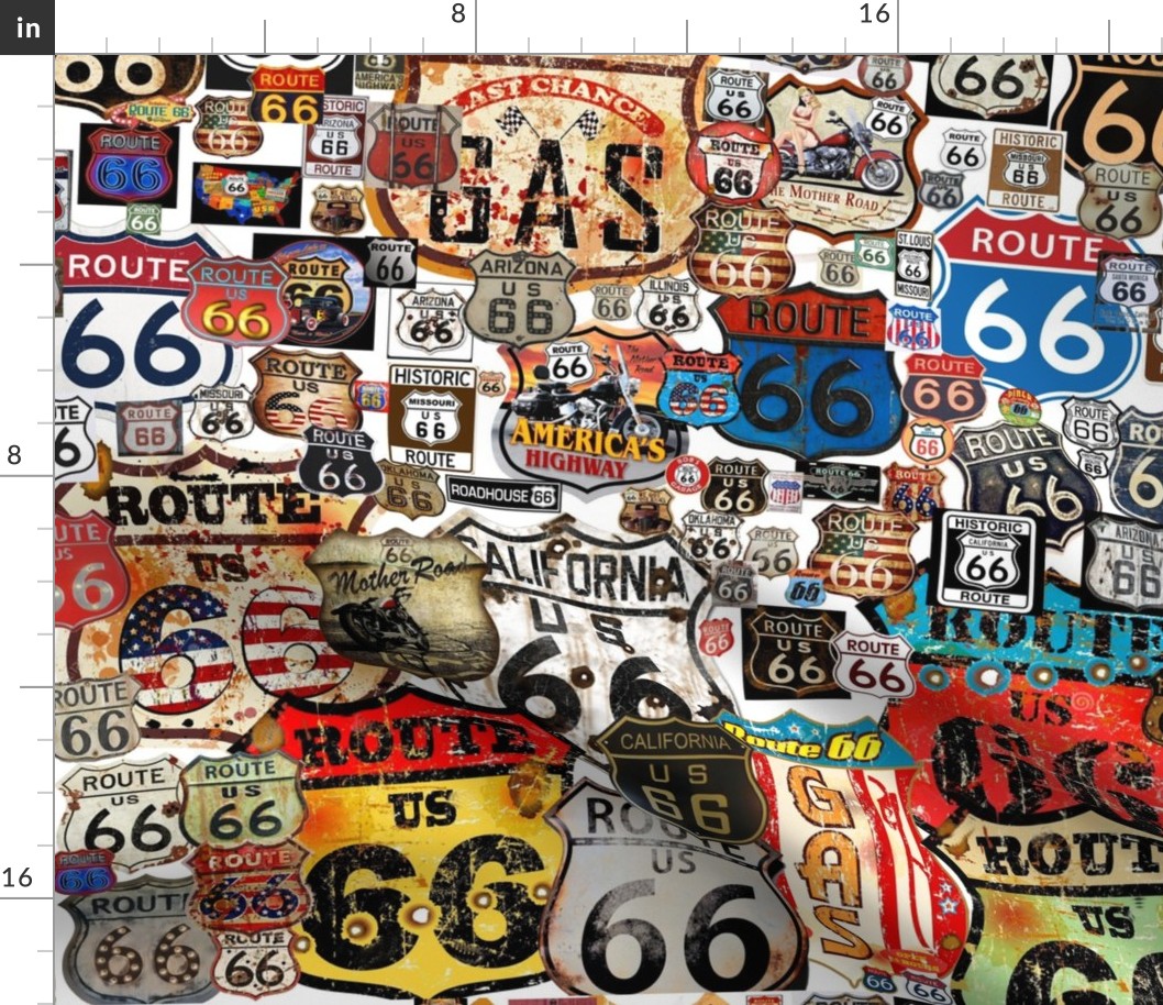 Route 66 Fabric | Spoonflower