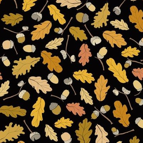 acorns & leafs fall design