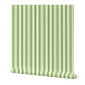 Quarter Inch Greenery Green and White Vertical Stripe 