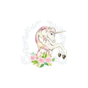 3.5" Sweet Floral Unicorn - 1.5" space around