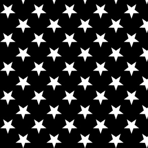 Black Stars Fabric, Wallpaper and Home Decor | Spoonflower