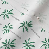 palm tree // green and grey summer fabric palms tropical palm print