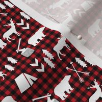 buffalo plaid woodland christmas winter fall cabin print