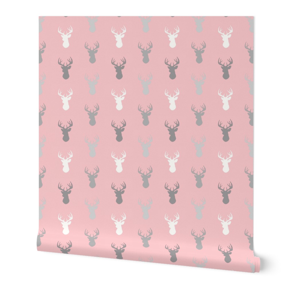 Tiny Deer - Meadow sunrise- pink and grey